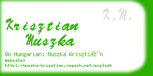 krisztian muszka business card